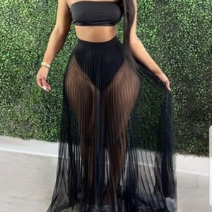 Sheer Cheeky Bandeau Swim Set